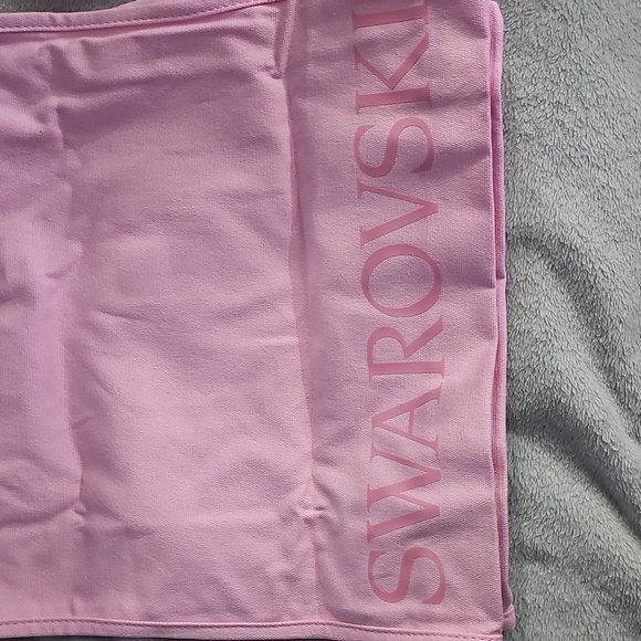New - Swarovski - Iconic Swan - Pink Canvas Tote Bag w/ Tag - Picture 2 of 7